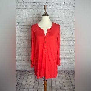Coral, Knit Jersey Top Size L